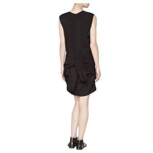 Theyskens’ Theory Dinta Tie Waist Black Sleeveless Wool Silk sz 2